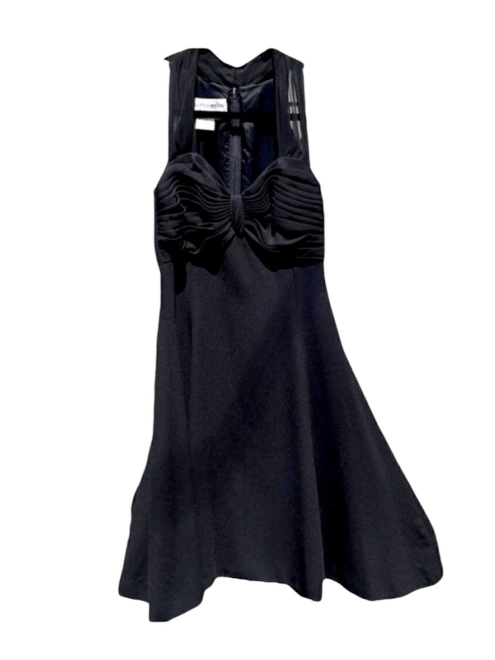 Morton Myles For The Warrens Dress Midi Black Silk Cocktail Vintage Women 4